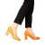Pantofi dama cu toc portocalii din piele ecologica Crenta, 3 - Kalapod.net
